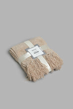 Load image into Gallery viewer, Redtag-Beige-Chenille-Throw-With-Beaded-Fringe-BED-HOME-SPUN-3,-Colour:Beige,-Filter:Home-Bedroom,-HMW-BED-Throws,-New-In,-New-In-HMW-BED,-Non-Sale,-Section:Homewares,-W21B-Home-Bedroom-