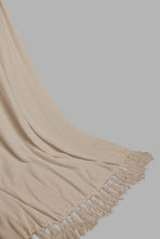 Load image into Gallery viewer, Redtag-Beige-Chenille-Throw-With-Beaded-Fringe-BED-HOME-SPUN-3,-Colour:Beige,-Filter:Home-Bedroom,-HMW-BED-Throws,-New-In,-New-In-HMW-BED,-Non-Sale,-Section:Homewares,-W21B-Home-Bedroom-