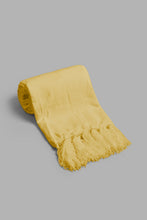Load image into Gallery viewer, Redtag-Mustard-Chenille-Throw-With-Fringe-BED-HOME-SPUN-3,-Colour:Mustard,-Filter:Home-Bedroom,-HMW-BED-Throws,-New-In,-New-In-HMW-BED,-Non-Sale,-Section:Homewares,-W21B-Home-Bedroom-