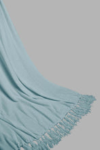 Load image into Gallery viewer, Redtag-Teal-Chenille-Throw-With-Beaded-Fringe-BED-HOME-SPUN-3,-Colour:Teal,-Filter:Home-Bedroom,-HMW-BED-Throws,-New-In,-New-In-HMW-BED,-Non-Sale,-Section:Homewares,-W21B-Home-Bedroom-