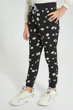 تنزيل الصورة على معرض الصور، Redtag-Assorted-2Pk-Printed-Active-Pant-Joggers-Girls-2 to 8 Years