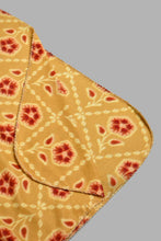 Load image into Gallery viewer, Redtag-Mustard-Colour-Floral-Printed-Single-Fleece-Blanket-Blankets-Home-Bedroom-