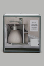تنزيل الصورة على معرض الصور، Redtag-Light-Grey-Ceramic-Set-(4-Piece)-Colour:Grey,-Filter:Home-Bathroom,-HMW-BAC-Bathroom-Accessories,-New-In,-New-In-HMW-BAC,-Non-Sale,-Section:Homewares,-W21B-Home-Bathroom-