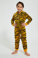 Load image into Gallery viewer, Redtag-Orange-Tiger-Onesie-Boys-Pyjama-Sets,-Colour:Orange,-EHW,-Filter:Boys-(2-to-8-Yrs),-New-In,-New-In-BOY,-Non-Sale,-Section:Kidswear,-W21B-Boys-