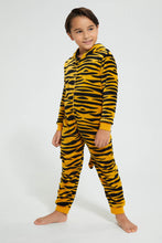 Load image into Gallery viewer, Redtag-Orange-Tiger-Onesie-Boys-Pyjama-Sets,-Colour:Orange,-EHW,-Filter:Boys-(2-to-8-Yrs),-New-In,-New-In-BOY,-Non-Sale,-Section:Kidswear,-W21B-Boys-