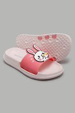 Load image into Gallery viewer, Redtag-Pink-Bunny-Slide-Character,-Colour:Pale-Pink,-Filter:Girls-Footwear-(3-to-5-Yrs),-GIR-Flip-Flops,-New-In,-New-In-GIR-FOO,-Non-Sale,-W21B-Girls-
