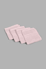 Load image into Gallery viewer, Redtag-Pink-Textured-Cotton-Face-Towel-Set-(4-Piece)-Face-Towels-Home-Bathroom-