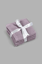 تنزيل الصورة على معرض الصور، Redtag-Lavender-Textured-Cotton-Face-Towel-Set-(4-Piece)-Face-Towels-Home-Bathroom-
