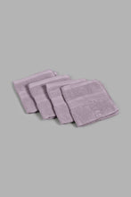 تنزيل الصورة على معرض الصور، Redtag-Lavender-Textured-Cotton-Face-Towel-Set-(4-Piece)-Face-Towels-Home-Bathroom-
