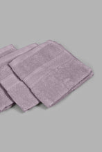 تنزيل الصورة على معرض الصور، Redtag-Lavender-Textured-Cotton-Face-Towel-Set-(4-Piece)-Face-Towels-Home-Bathroom-