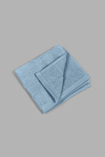 تنزيل الصورة على معرض الصور، Redtag-Blue-Textured-Cotton-Face-Towel-Set-(4-Piece)-Face-Towels-Home-Bathroom-