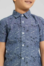 Load image into Gallery viewer, Redtag-Olive-Print-Short-Sleeve-Shirt-Boys-Shirts,-Colour:Olive,-Filter:Boys-(2-to-8-Yrs),-New-In,-New-In-BOY,-Non-Sale,-S22B,-Section:Kidswear-Boys-2 to 8 Years