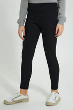 تنزيل الصورة على معرض الصور، Redtag-Black-Long-Length-Legging-Leggings-Senior-Girls-9 to 14 Years