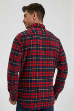 Load image into Gallery viewer, Redtag-Red/Green-Check-Shirt-Colour:Red,-Filter:Men's-Clothing,-Men-Shirts,-New-In,-New-In-Men,-Non-Sale,-Section:Men,-TBL,-W21B-Men's-