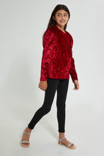 تنزيل الصورة على معرض الصور، Redtag-Black-Jacquard-Legging-With-Waistband-Leggings-Senior-Girls-9 to 14 Years