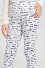Load image into Gallery viewer, Redtag-White-Printed-Legging-Leggings-Girls-2 to 8 Years