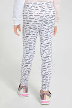 Load image into Gallery viewer, Redtag-White-Printed-Legging-Leggings-Girls-2 to 8 Years