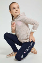 Load image into Gallery viewer, Navy Embellished Legging