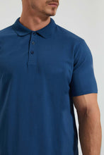 Load image into Gallery viewer, Redtag-Indigo-Blue-Polo-Shirt-Colour:Indigo,-Filter:Men's-Clothing,-Men-T-Shirts,-New-In,-New-In-Men,-Non-Sale,-Section:Men,-TBL,-W21B-Men's-