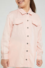 Load image into Gallery viewer, Redtag-Pink-Twill-Shirt-Blouse-Blouses-Girls-2 to 8 Years