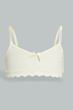 Load image into Gallery viewer, Redtag-Light-Yellow/White-Stripes-X-Light-Yellow-Bra-(2Pack)-Non-Padded-Senior-Girls-9 to 14 Years