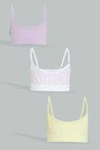 Load image into Gallery viewer, Redtag-Printed-X-Lt-Purple-X-Lt-Yellow-Bra-(2Pack)-365,-Colour:Assorted,-Filter:Senior-Girls-(9-to-14-Yrs),-GSR-Bras,-New-In,-New-In-GSR,-Non-Sale,-Section:Kidswear-Senior-Girls-9 to 14 Years