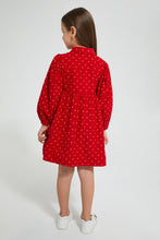 Load image into Gallery viewer, Redtag-Red-Polka-Dot-Dress-Dresses-Girls-2 to 8 Years