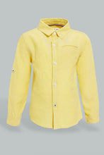 تنزيل الصورة على معرض الصور، Redtag-Yelllow-Oxford-Shirt-Casual-Shirts-Infant-Boys-3 to 24 Months