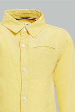 تنزيل الصورة على معرض الصور، Redtag-Yelllow-Oxford-Shirt-Casual-Shirts-Infant-Boys-3 to 24 Months