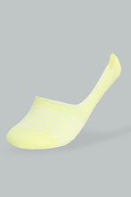 Load image into Gallery viewer, Redtag-White/Yellow/Blue-Yarn-Dyed-Stripe-Invisible-Socks-(3-Pack)-365,-Colour:Assorted,-Filter:Women's-Clothing,-New-In,-New-In-Women,-Non-Sale,-Section:Women,-Women-Socks-Women's-
