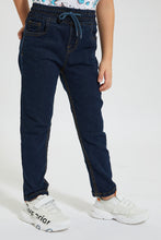 Load image into Gallery viewer, Navy Pull-On Jean