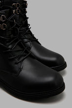 Load image into Gallery viewer, Redtag-Black-Chukka-Boots-With-Buckle-Belt-Trim-Character,-Colour:Black,-Filter:Girls-Footwear-(5-to-14-Yrs),-GSR-Boots,-New-In,-New-In-GSR-FOO,-Non-Sale,-W21B--