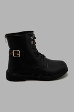 Load image into Gallery viewer, Redtag-Black-Chukka-Boots-With-Buckle-Belt-Trim-Character,-Colour:Black,-Filter:Girls-Footwear-(5-to-14-Yrs),-GSR-Boots,-New-In,-New-In-GSR-FOO,-Non-Sale,-W21B--