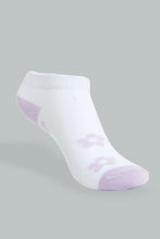 Load image into Gallery viewer, Redtag-White/Purple-Ankle-Socks-2Pcs-Pack-365,-Colour:Assorted,-Filter:Senior-Girls-(9-to-14-Yrs),-GSR-Socks,-New-In,-New-In-GSR,-Non-Sale,-Section:Kidswear-Senior-Girls-