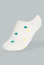 Load image into Gallery viewer, Redtag-White/Mustard-Invisible-Socks-2Pcs-Pack-365,-Colour:Assorted,-Filter:Senior-Girls-(9-to-14-Yrs),-GSR-Socks,-New-In,-New-In-GSR,-Non-Sale,-Section:Kidswear-Senior-Girls-