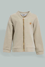 تنزيل الصورة على معرض الصور، Redtag-Beige-Woven-Striped-Zip-Through-Jog-Set-Jog-Sets-Infant-Boys-3 to 24 Months