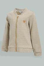 تنزيل الصورة على معرض الصور، Redtag-Beige-Woven-Striped-Zip-Through-Jog-Set-Jog-Sets-Infant-Boys-3 to 24 Months