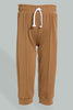 Redtag-Brown-Woven-Jog-Set-With-Pocket-Jog-Sets-Infant-Boys-3 to 24 Months