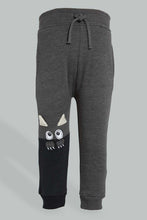 تنزيل الصورة على معرض الصور، Redtag-Beige-Black-And-White-Novelty-Style-Jog-Sets-Infant-Boys-3 to 24 Months