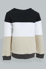 تنزيل الصورة على معرض الصور، Redtag-Beige-Black-And-White-Novelty-Style-Jog-Sets-Infant-Boys-3 to 24 Months