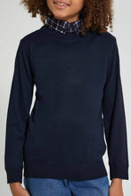 Load image into Gallery viewer, Redtag-Navy-Collared-Plain-Pullover-Pullovers-Senior-Boys-9 to 14 Years
