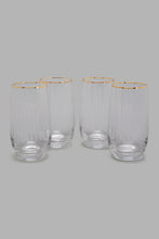 تنزيل الصورة على معرض الصور، Redtag-Clear-Tumbler-Set-With-Gold-Rim-(4-Piece)-Colour:Clear,-Filter:Home-Dining,-HMW-DIN-Glass-Sets,-New-In,-New-In-HMW-DIN,-Non-Sale,-Section:Homewares,-W21B-Home-Dining-
