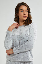Load image into Gallery viewer, Redtag-Grey-Embroideredossed-Fleece-Cami-And-Short-Set-Cami-Sets-Women's-