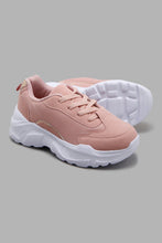 Load image into Gallery viewer, Redtag-Pale-Pink-Lace-Up-Sneaker-Character,-Colour:Pale-Pink,-Filter:Girls-Footwear-(5-to-14-Yrs),-GSR-Trainers,-New-In,-New-In-GSR-FOO,-Non-Sale,-W21B-Senior-Girls-