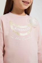 Load image into Gallery viewer, Redtag-Pink-Chest-Print-Sweatshirt-Colour:Pink,-Filter:Girls-(2-to-8-Yrs),-Girls-Sweatshirts,-New-In,-New-In-GIR,-Non-Sale,-Section:Kidswear,-W21B-Girls-2 to 8 Years