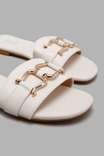 Load image into Gallery viewer, Redtag-Ivory-Buckle-Mule-Character,-Colour:Ivory,-Filter:Women's-Footwear,-New-In,-New-In-Women-FOO,-Non-Sale,-W21B,-Women-Casual-Sandals-Women's-