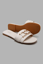 Load image into Gallery viewer, Redtag-Ivory-Buckle-Mule-Character,-Colour:Ivory,-Filter:Women's-Footwear,-New-In,-New-In-Women-FOO,-Non-Sale,-W21B,-Women-Casual-Sandals-Women's-