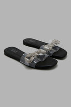 Load image into Gallery viewer, Redtag-Black-Embellished-Mule-Character,-Colour:Black,-Filter:Women's-Footwear,-New-In,-New-In-Women-FOO,-Non-Sale,-W21B,-Women-Casual-Sandals-Women's-