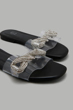 Load image into Gallery viewer, Redtag-Black-Embellished-Mule-Character,-Colour:Black,-Filter:Women's-Footwear,-New-In,-New-In-Women-FOO,-Non-Sale,-W21B,-Women-Casual-Sandals-Women's-