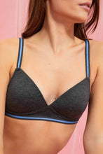 Load image into Gallery viewer, Redtag-Dark-Grey/Blue-Melange-Plain-Non-Wired-Bra-(2-Pack)-Colour:Assorted,-Filter:Women's-Clothing,-New-In,-New-In-Women,-Non-Sale,-Section:Women,-W21B,-Women-Bras-Women's-